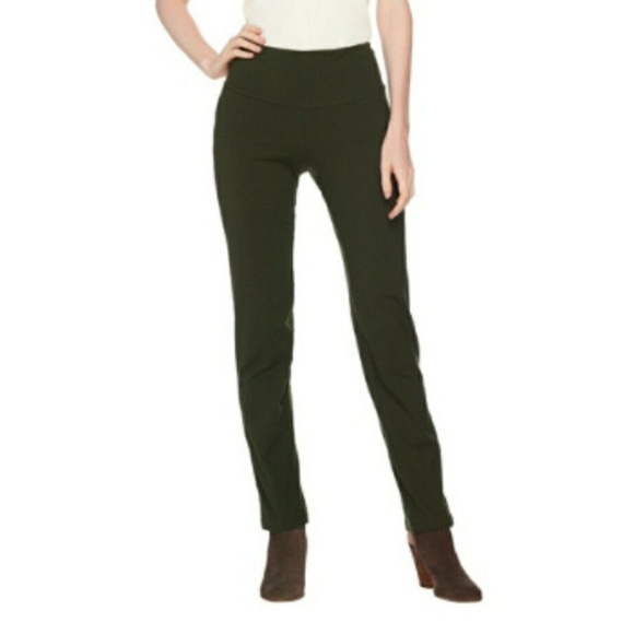 Women With Control Olive Green Slim Leg Pants sz S - Picture 1 of 2